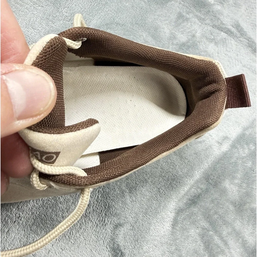 GUO CHAO‎ Shoes Mens Size EU40(US 7)Beige Faux Suede Casual Sneakers Lightweight